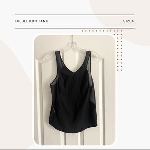 Lululemon Black Tank with Mesh Detailing